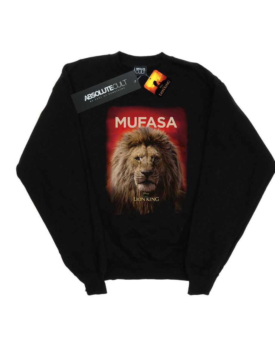 Disney Girls The Lion King Movie Mufasa Poster Sweatshirt - Black