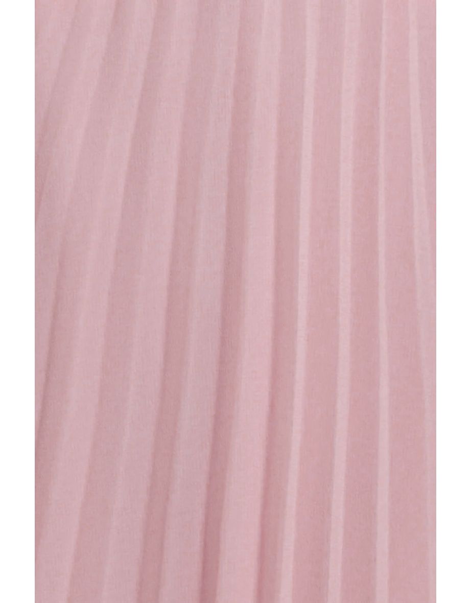 Goddiva Balloon Sleeve Chiffon Maxi Dress - Blush Pink - 3