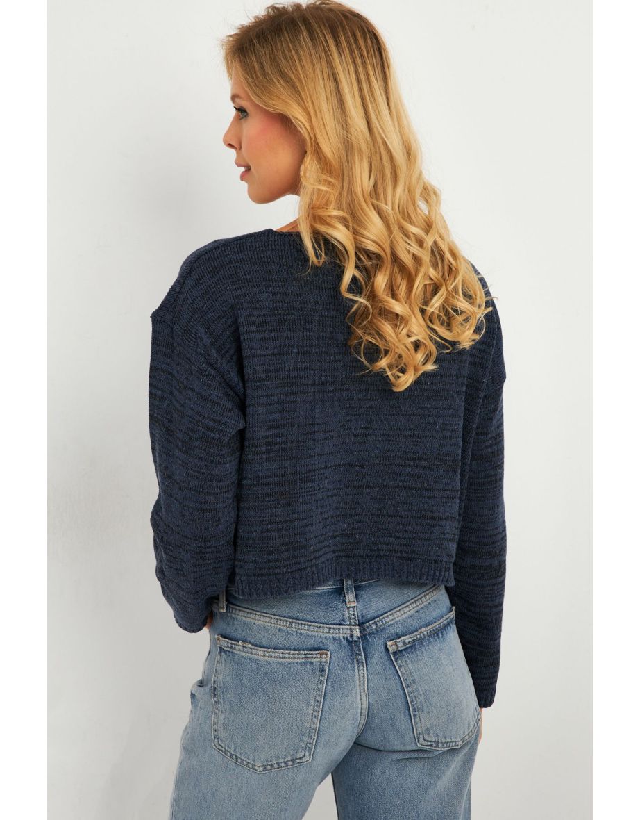 Women's Indigo Casual Short Knit Sweater - 7