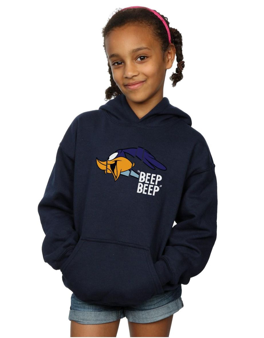 Looney Tunes Girls Road Runner Beep Beep Hoodie - Navy Blue