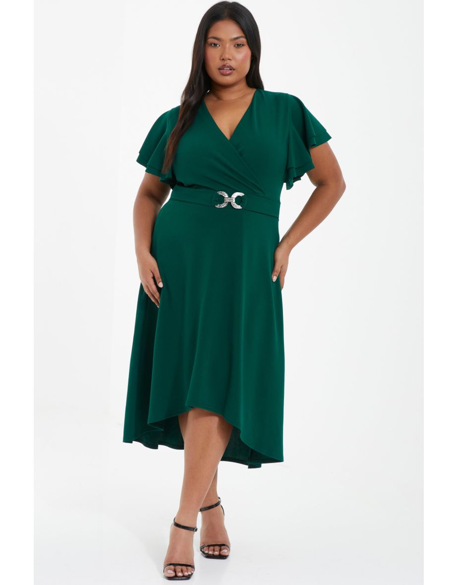 Green quiz dress best sale