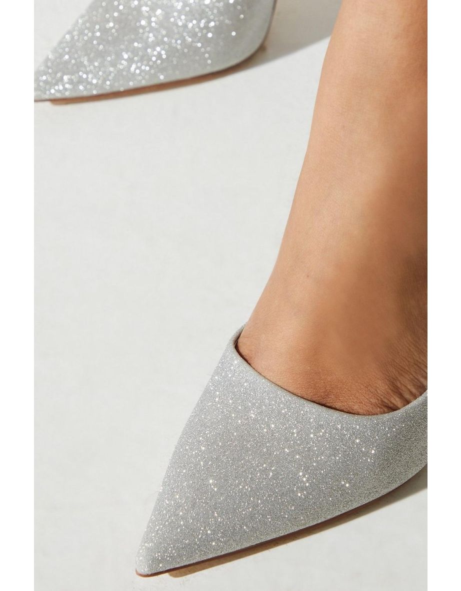 Tillie Fine Glitter High Metal Heel Court Shoes - 3