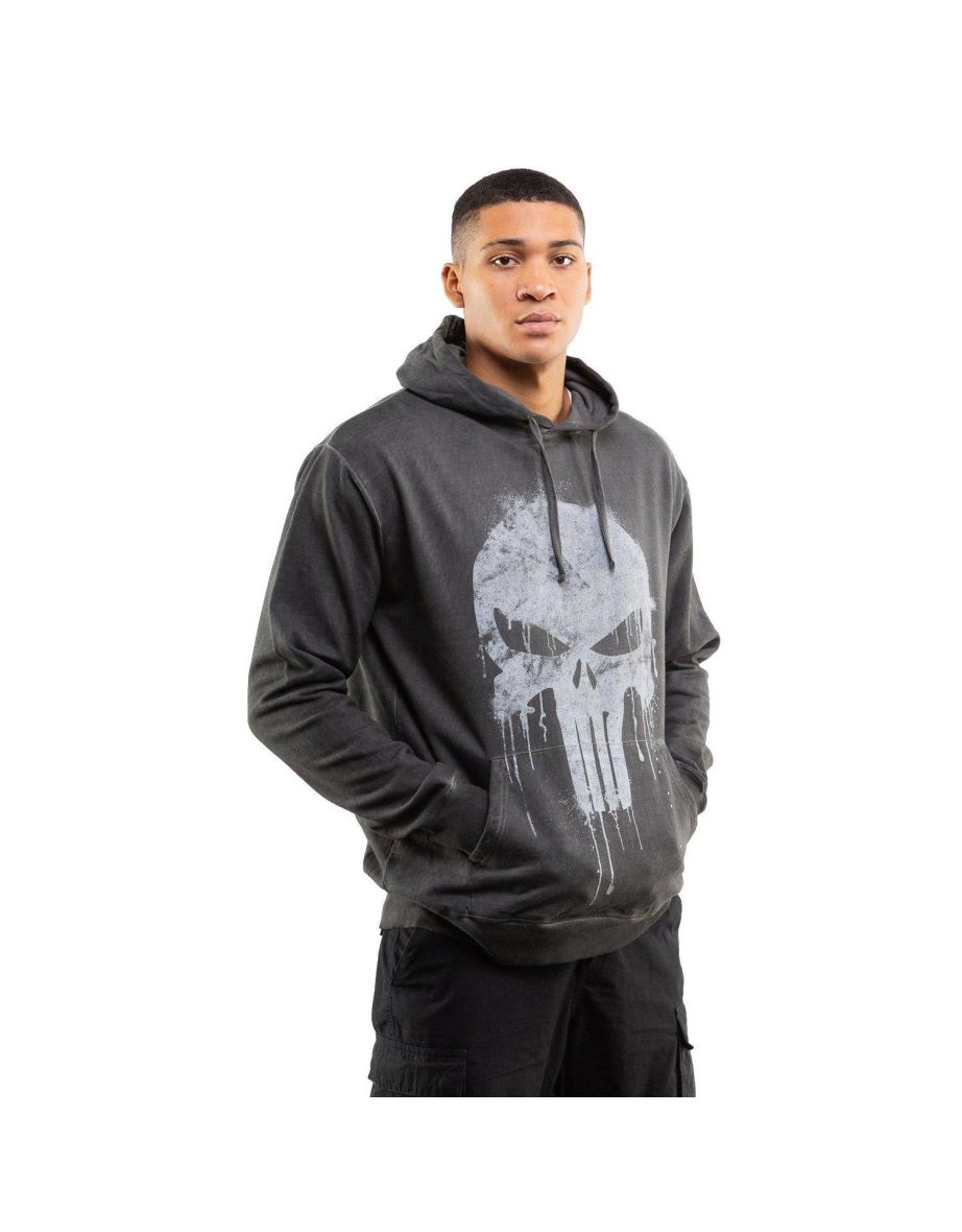 The Punisher Mens Skull Hoodie - Vintage Black - 2