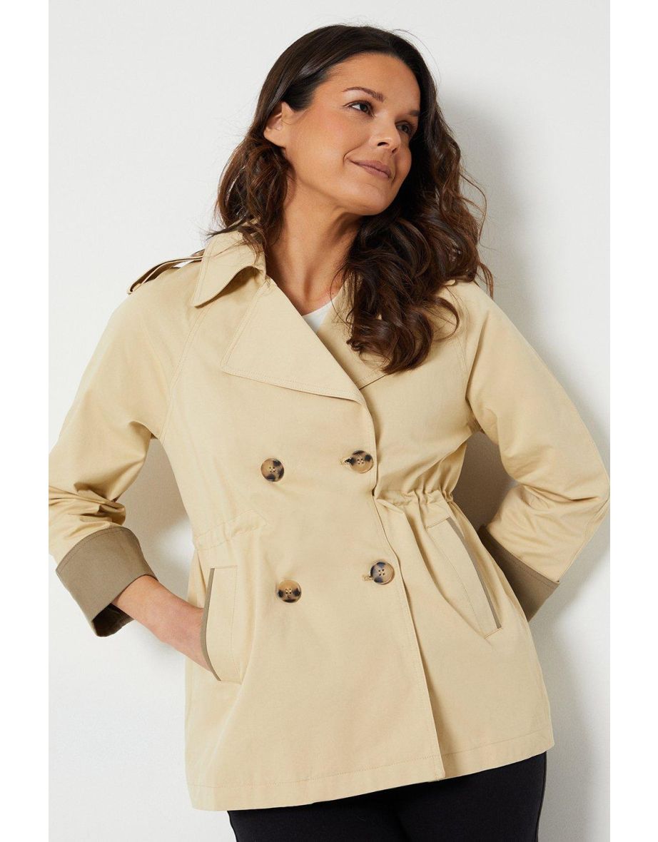 Petite Premium Short Trench Coat - 3