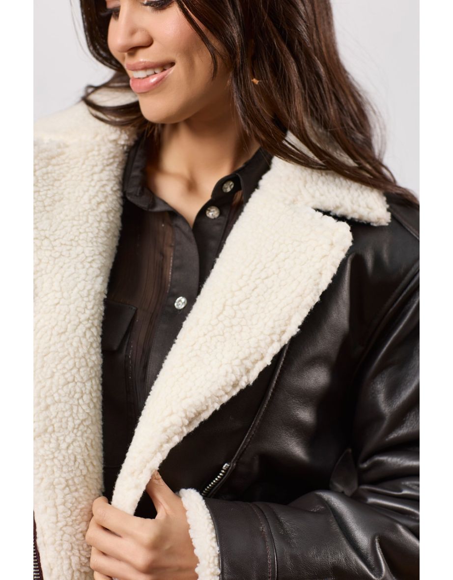 Sherling Jacket Chocolate - 4