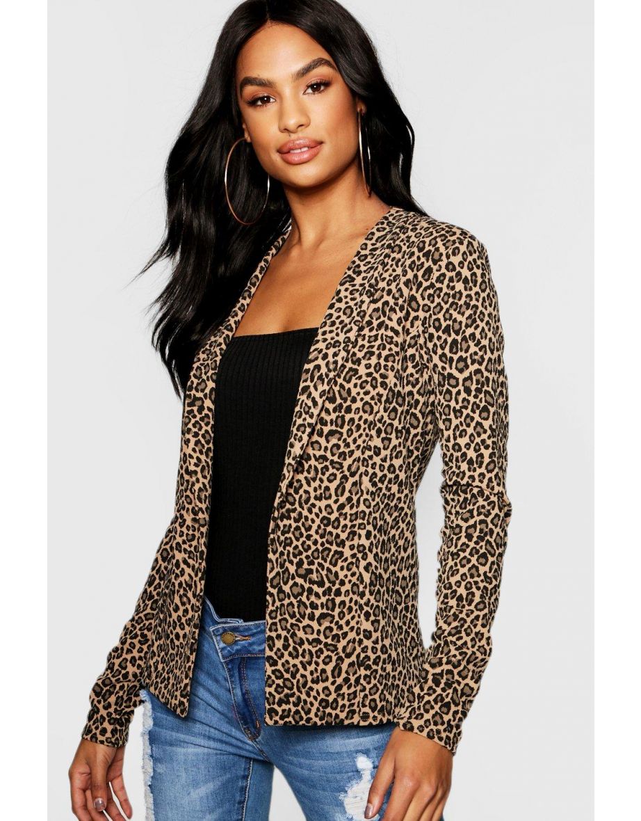 Tall Leopard Print Blazer - leopard - 3