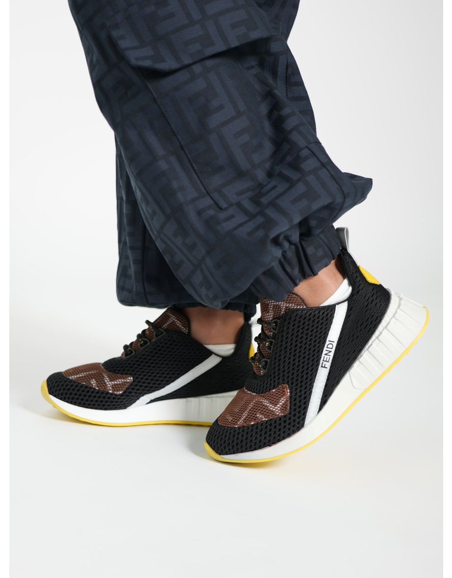 Kids Mesh FF Logo Trainers in Black
