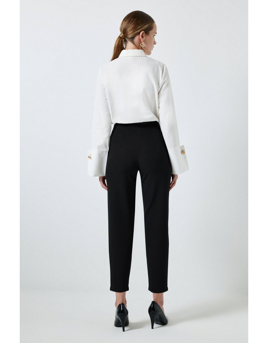 HIGH WAISTED PLEATED PANTS - 3