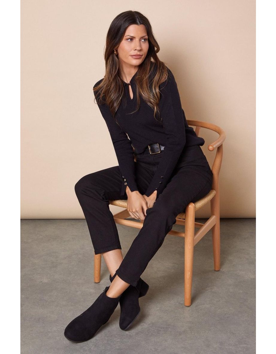 Good For The Sole: Wide Fit Misty Comfort Low Heel Ankle Boots