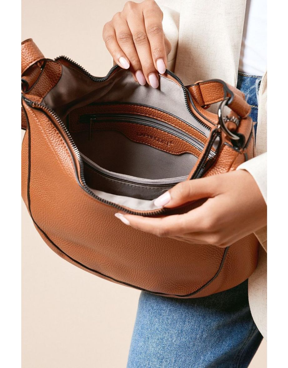 Remi Crescent Shoulder Bag With Pocket - 2