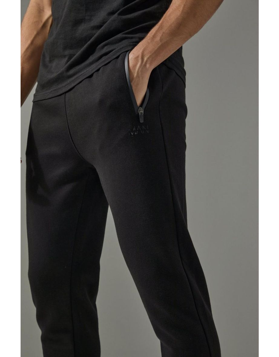 Man Active Pro Fleece Skinny Fit Joggers - black - 2