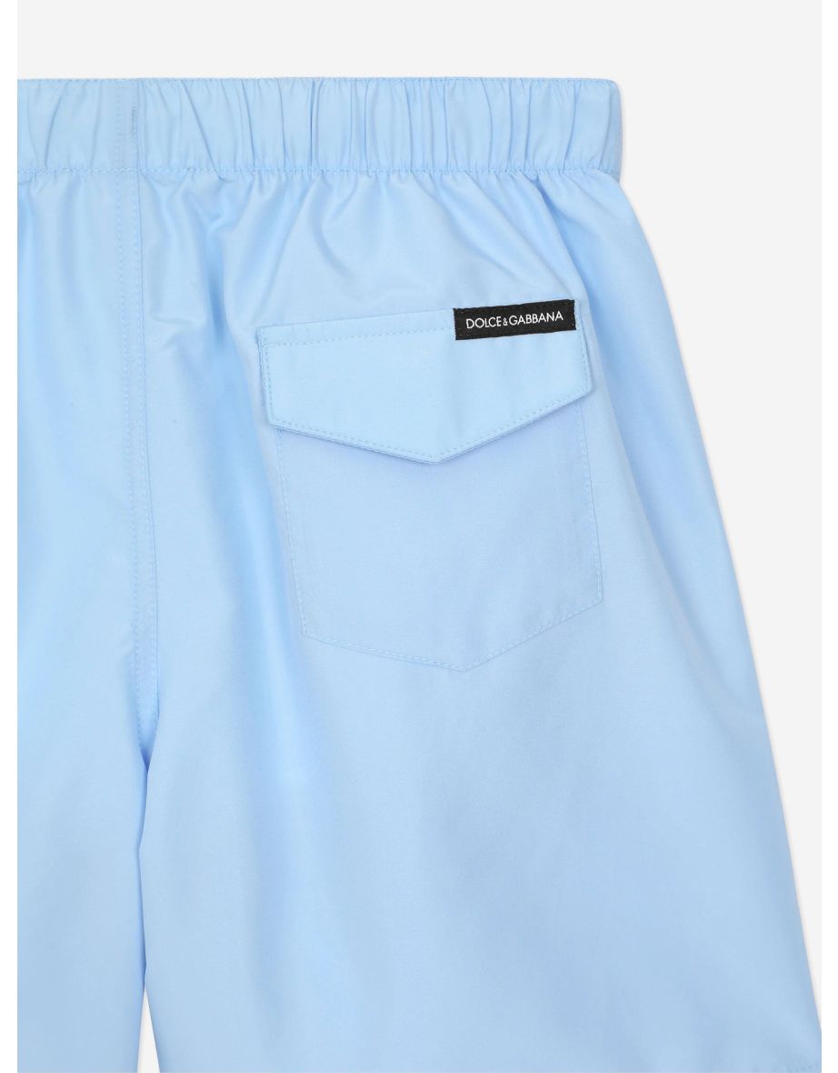 Boys Logo Swim Shorts in Blue - 3