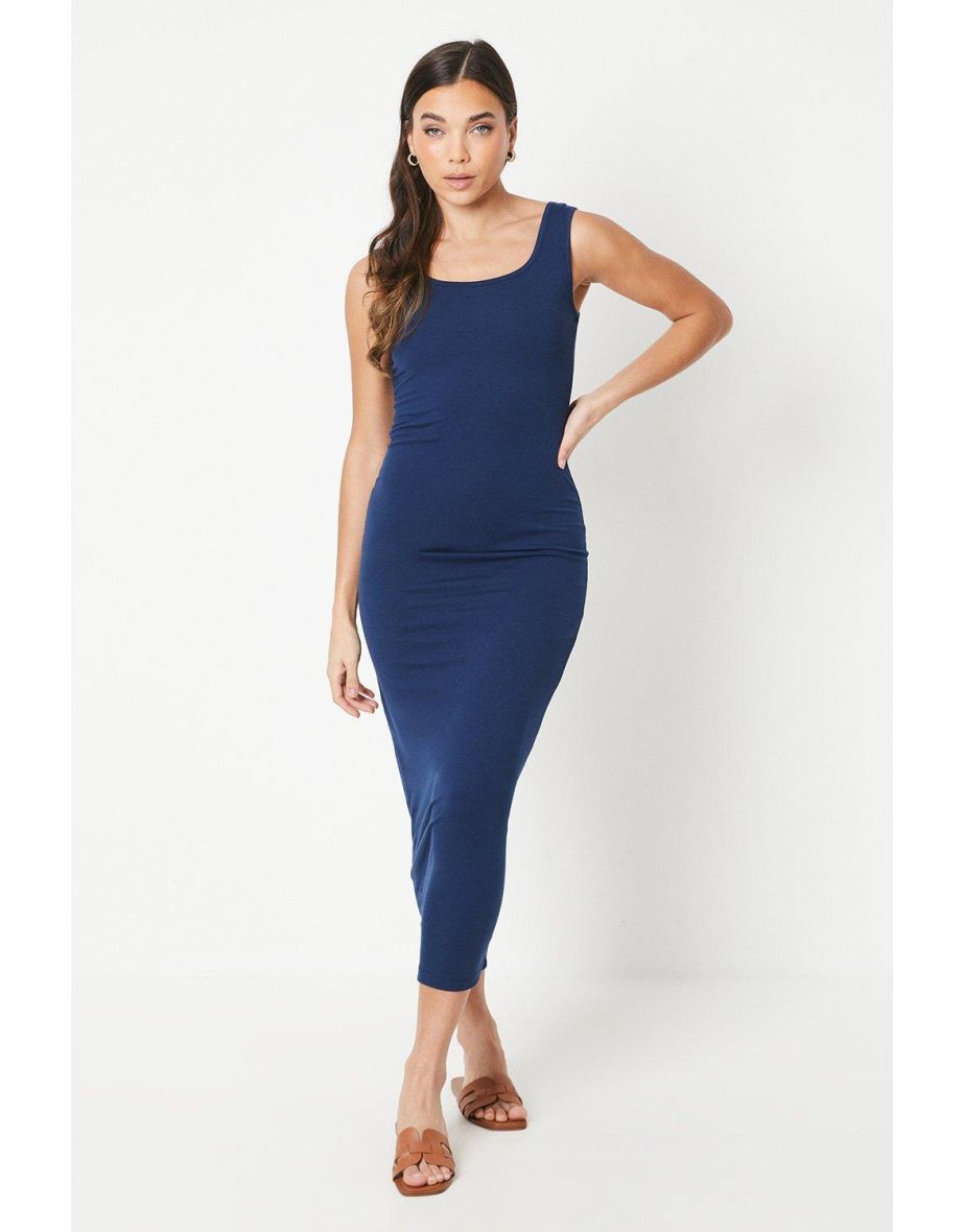 Petite Plain Jersey Bodycon Midaxi Dress