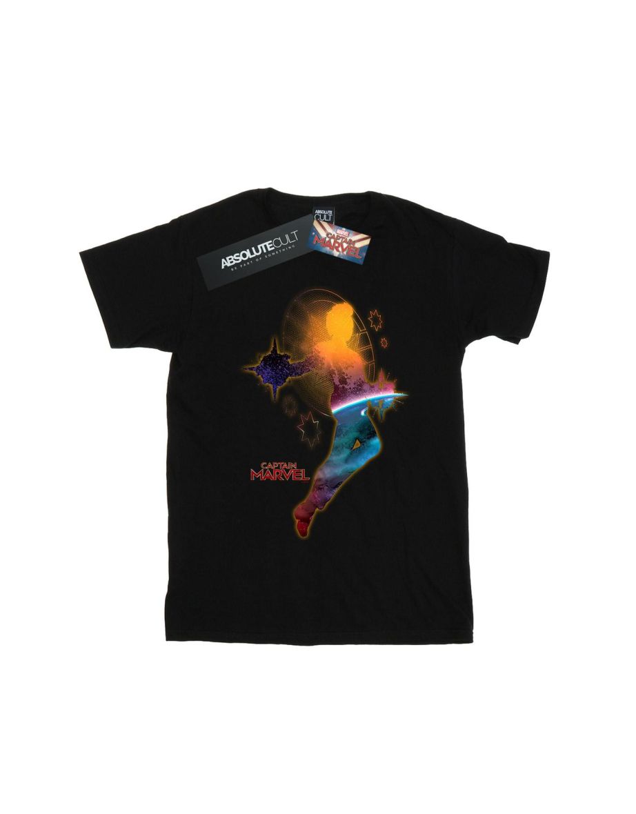 Marvel Boys Captain Marvel Nebula Flight T-Shirt - Black - 1