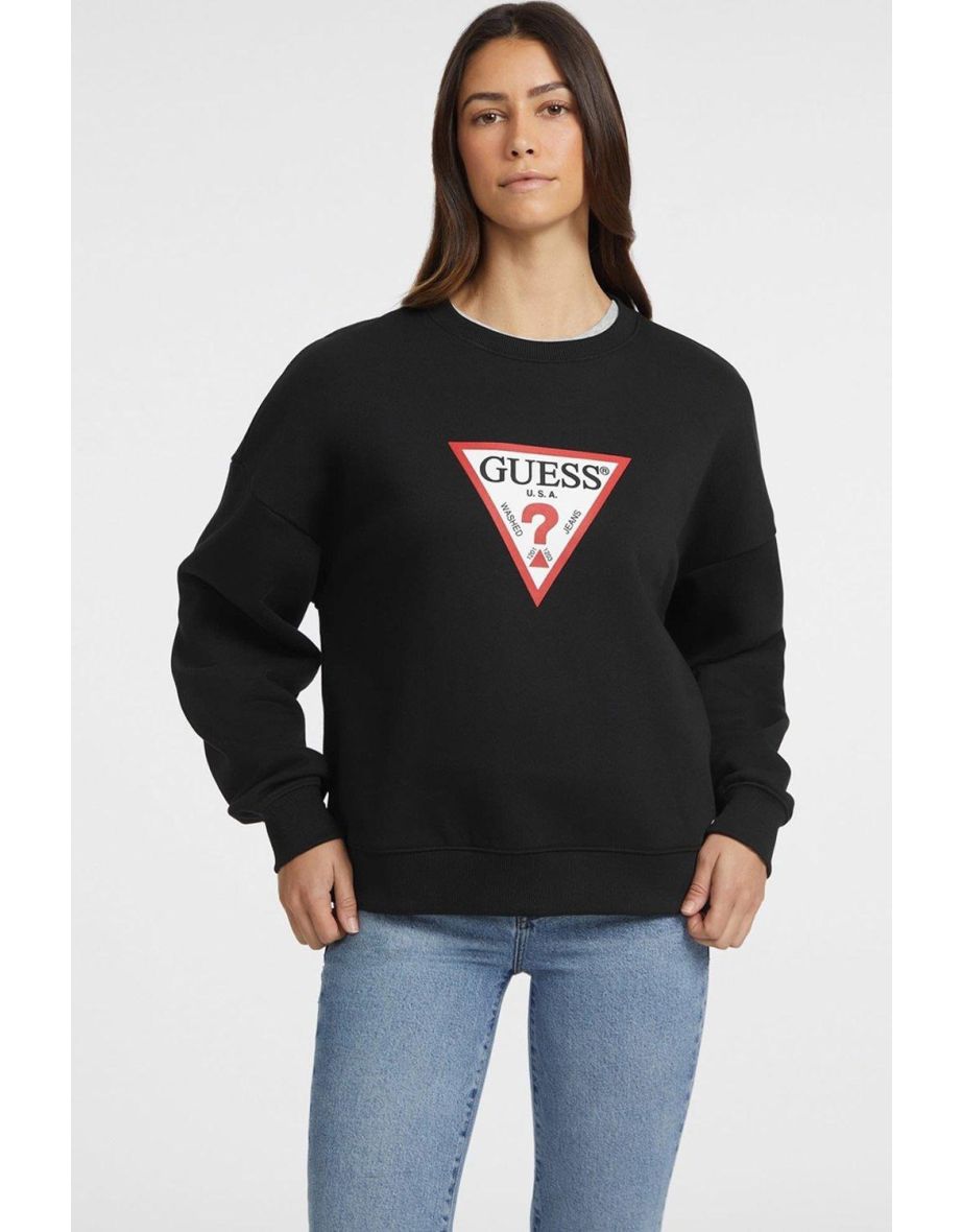 Guess Icon Logo Sweat Black