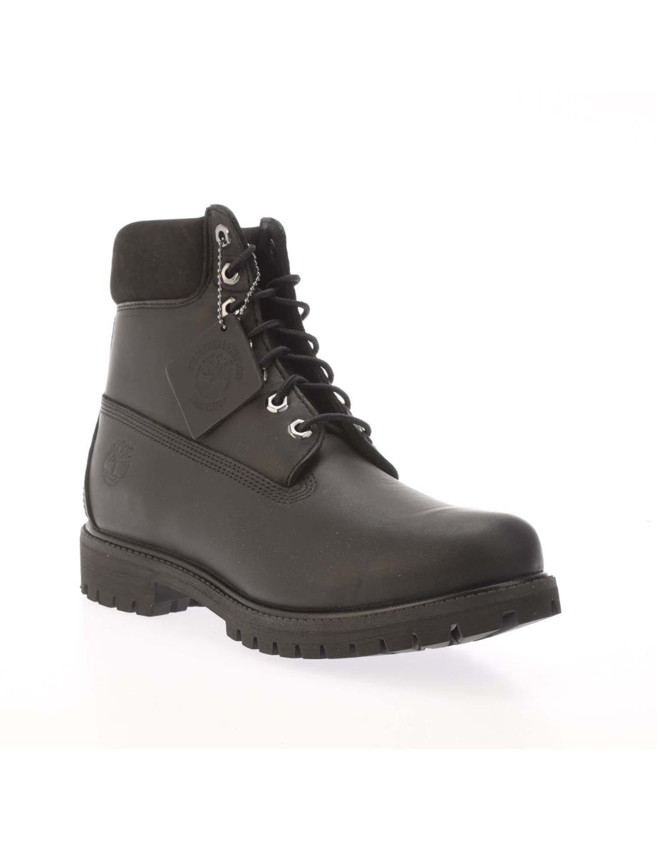 Men's Timberland Premium 6 Inch Lace-Up Waterproof Boots in Black