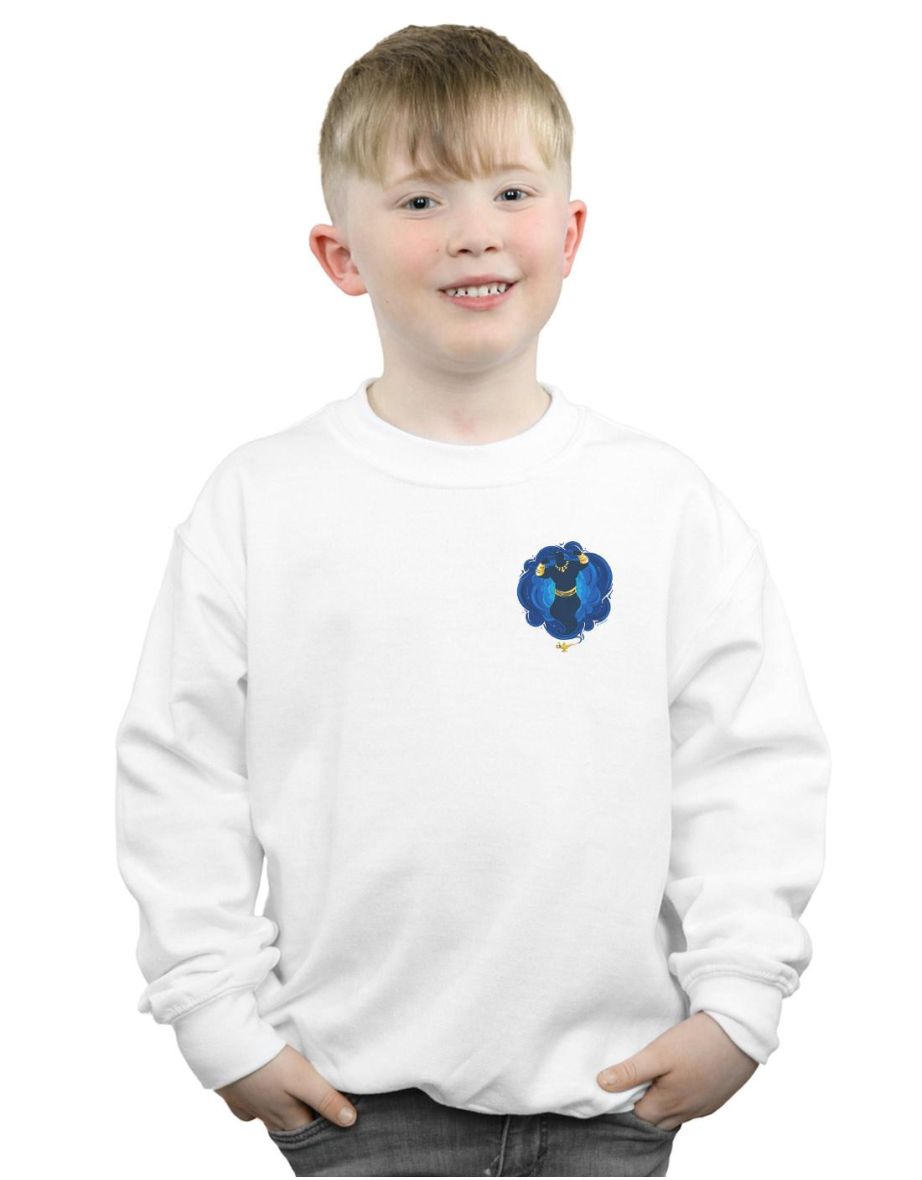 Disney Boys Aladdin Movie Genie Breast Print Sweatshirt