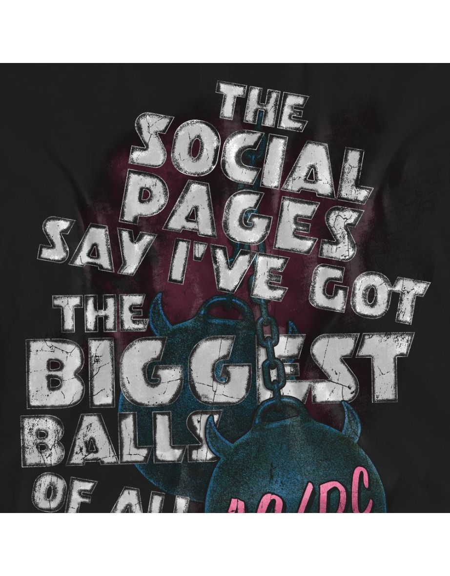 AC/DC Unisex Adult Big Balls T-Shirt - Black - 3
