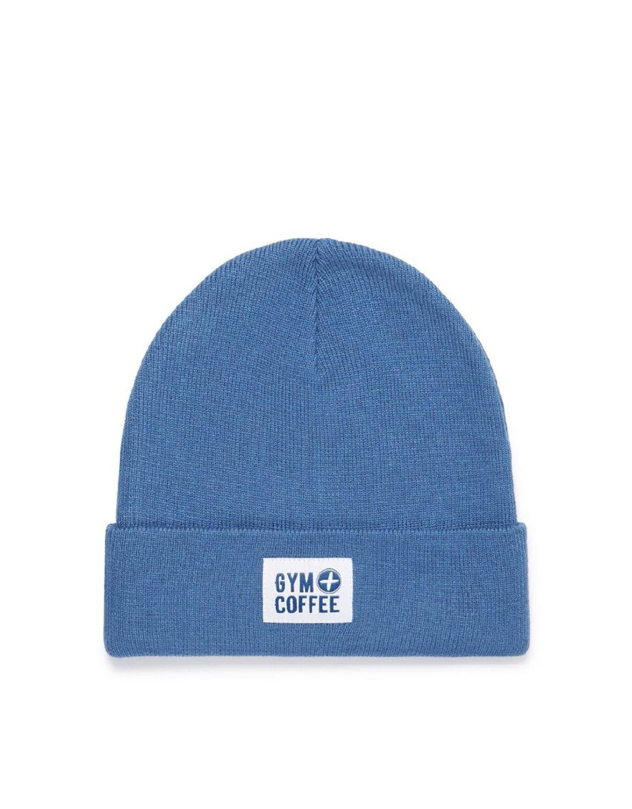 GYM + COFFEE Beanie True Blue