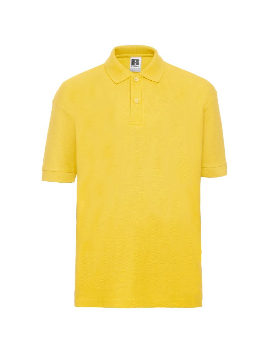 Russell Childrens/Kids Pique Polo Shirt - Yellow
