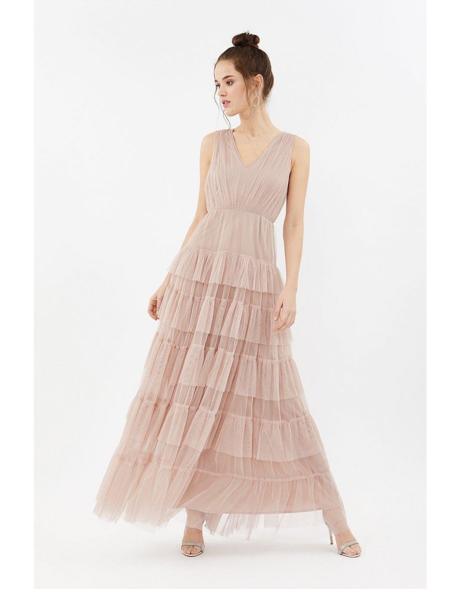 Tulle Tiered Maxi Dress