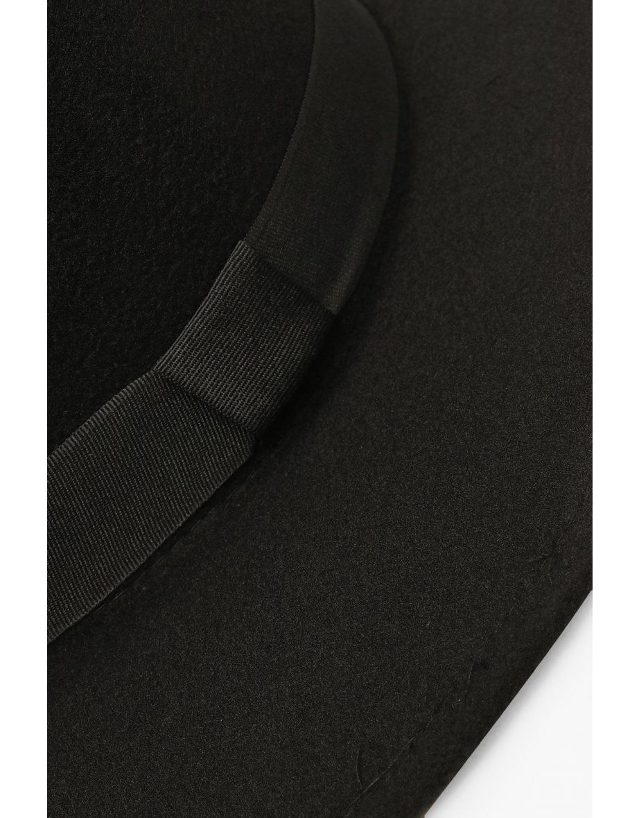  قبعة فيدورا لون أسود  - 2
