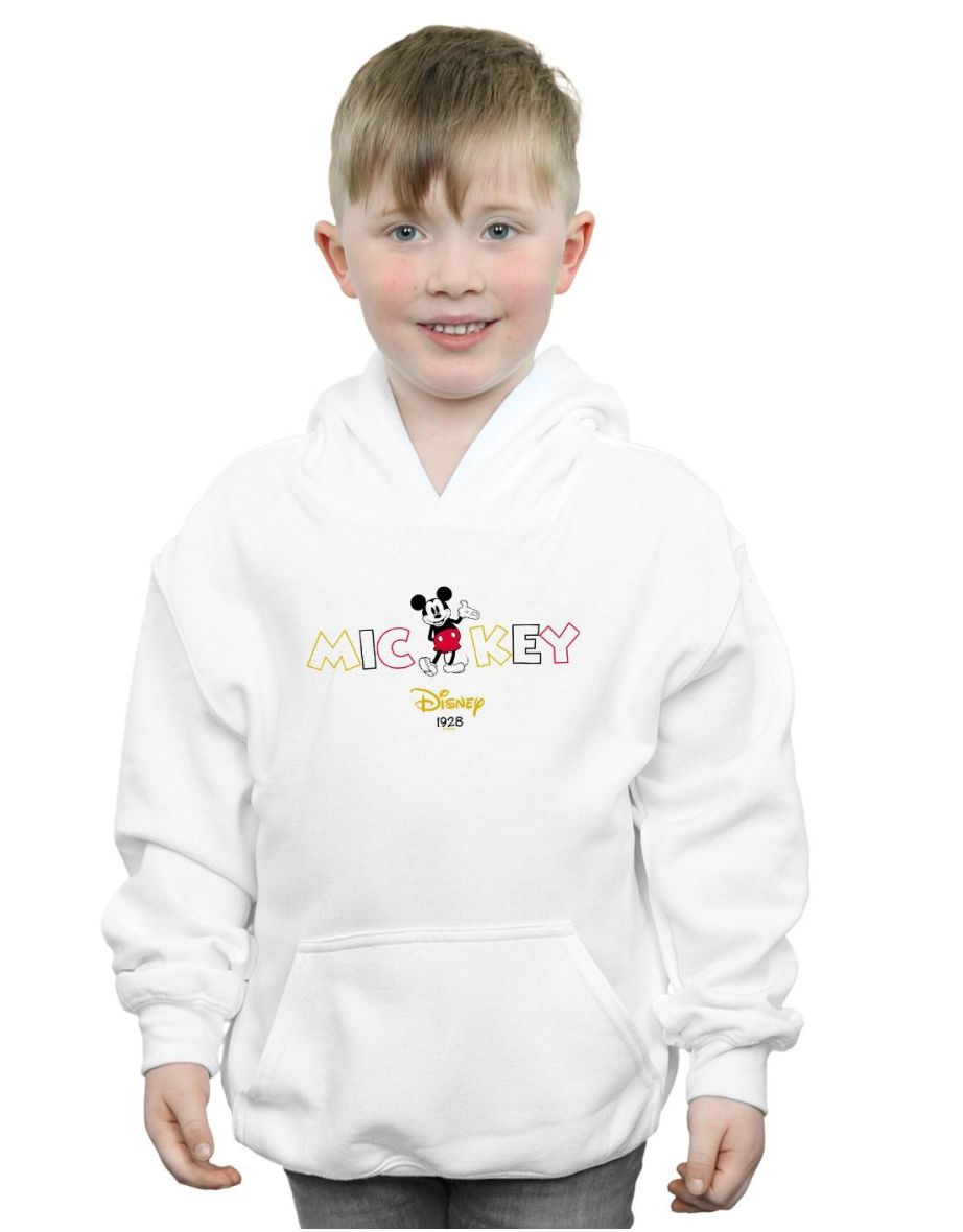 Disney Boys Mickey Mouse 1928 Hoodie - White