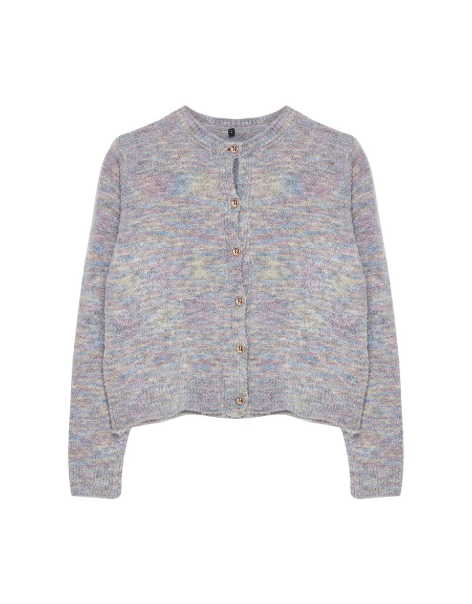 Gray Gradient Knitwear Cardigan - 6