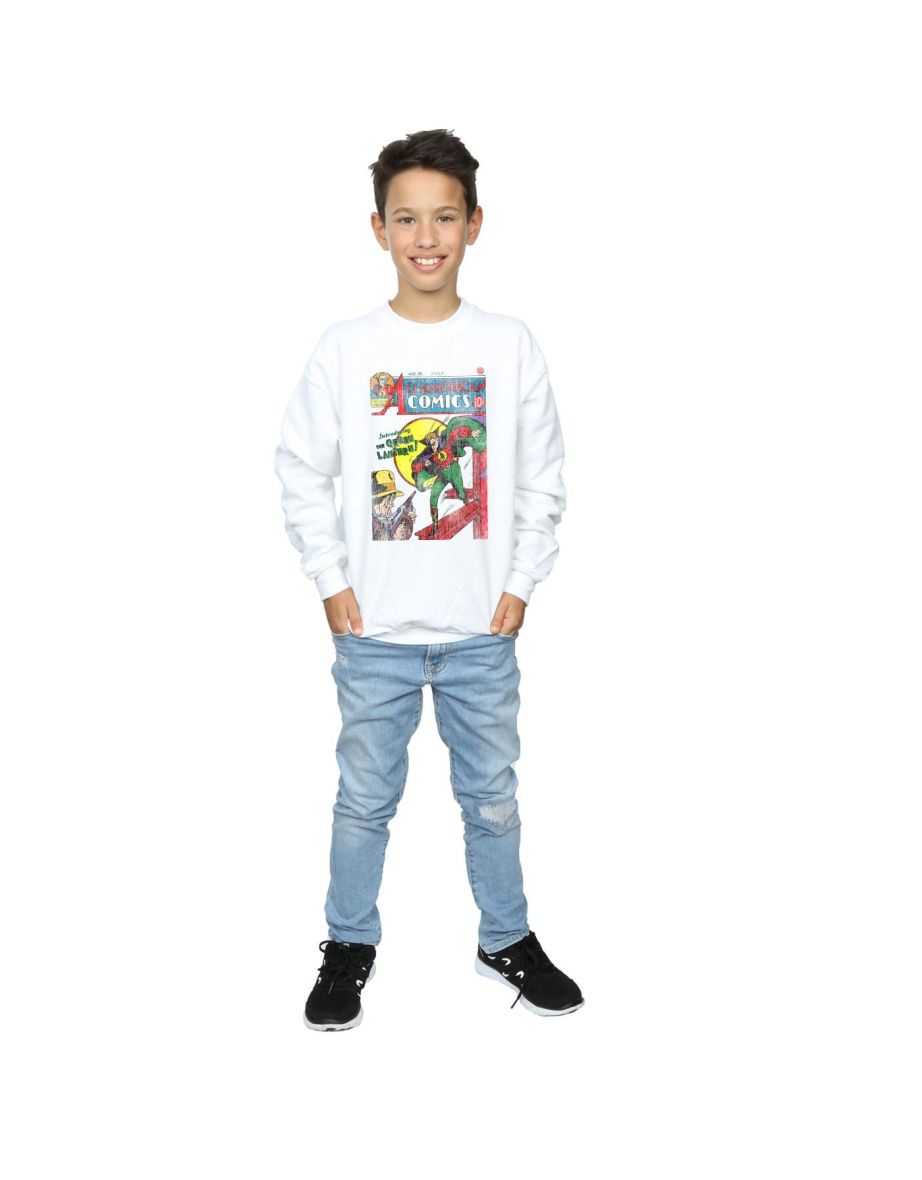 DC Comics Boys Justice League All American Comics Issue 16 Cover Sweatshirt - White - 3