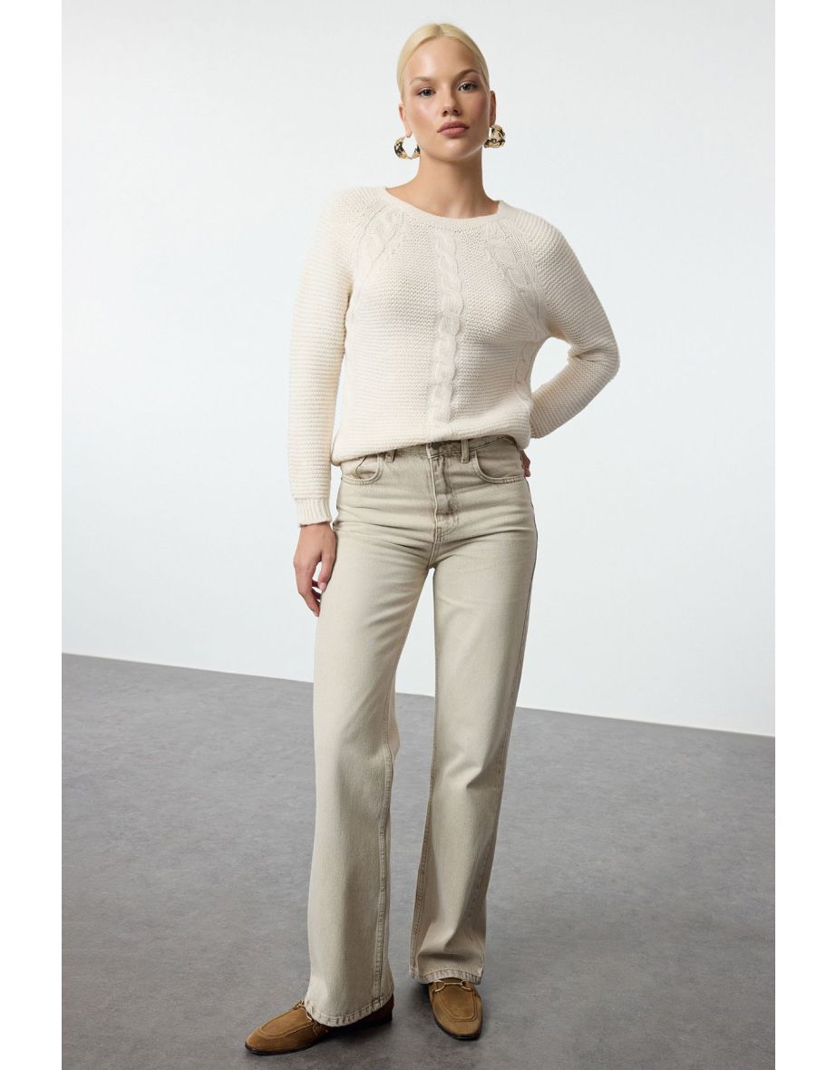 Stone Hair Knitted Seamless Knitwear Sweater