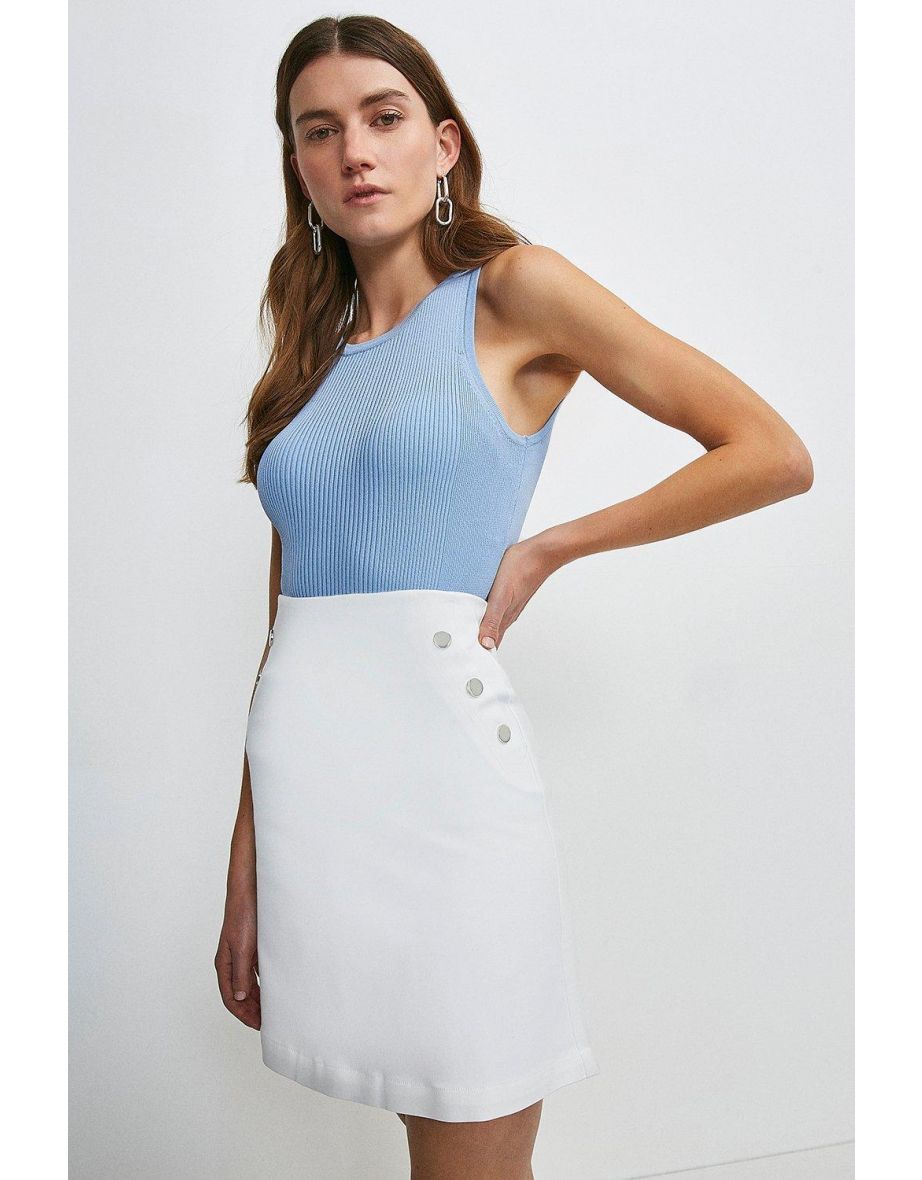 Cotton Sateen Skirt