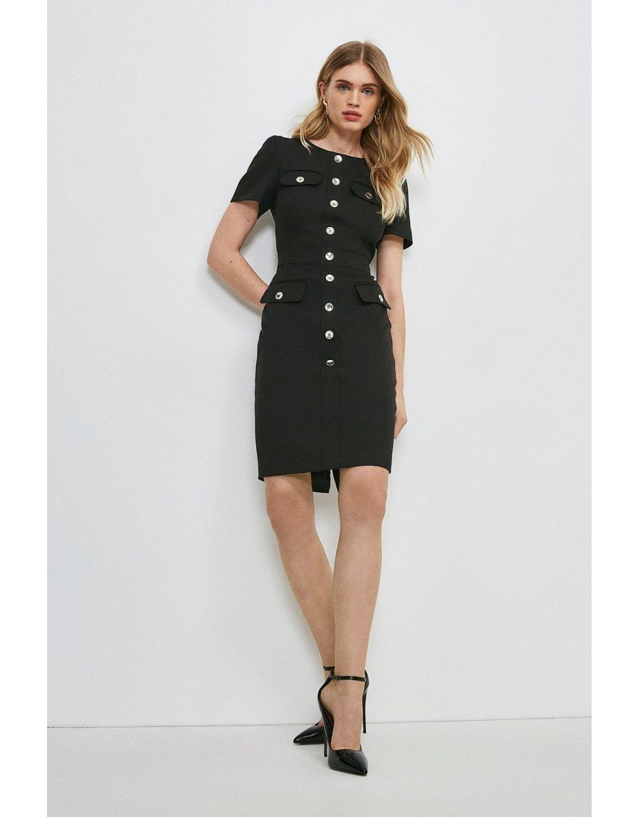 Karen millen shop black utility dress