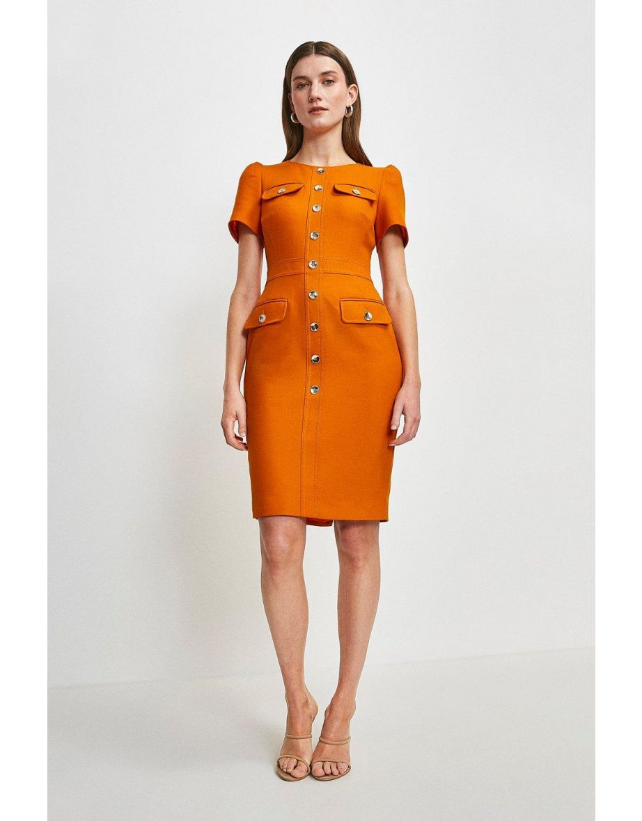 Orange utility dress on sale