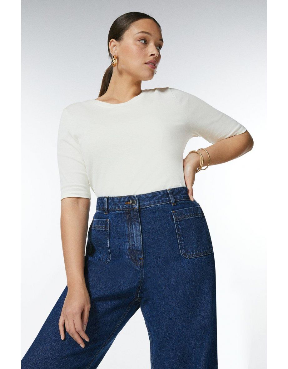 Curve Organic Cotton Jersey Crew Top