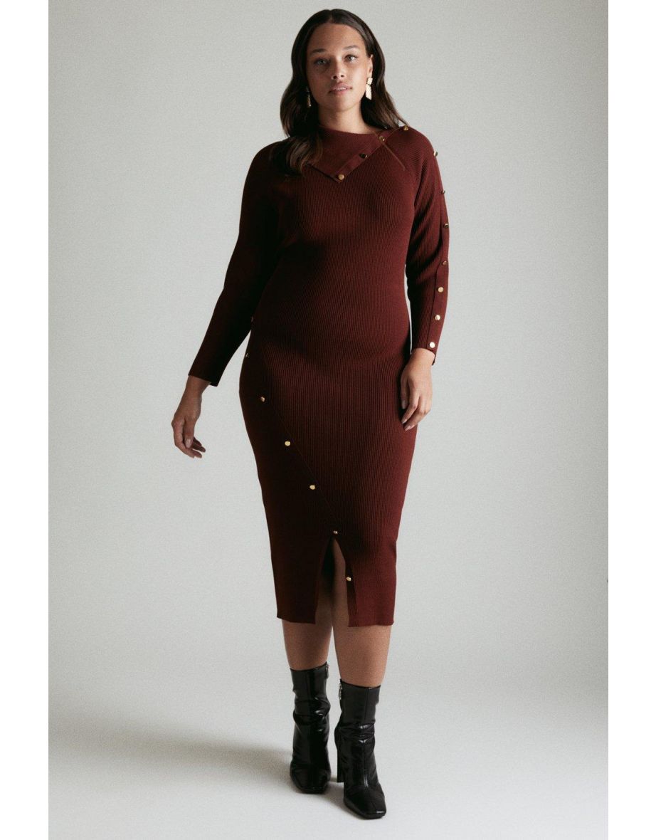 Curve Envelope Neck Dress