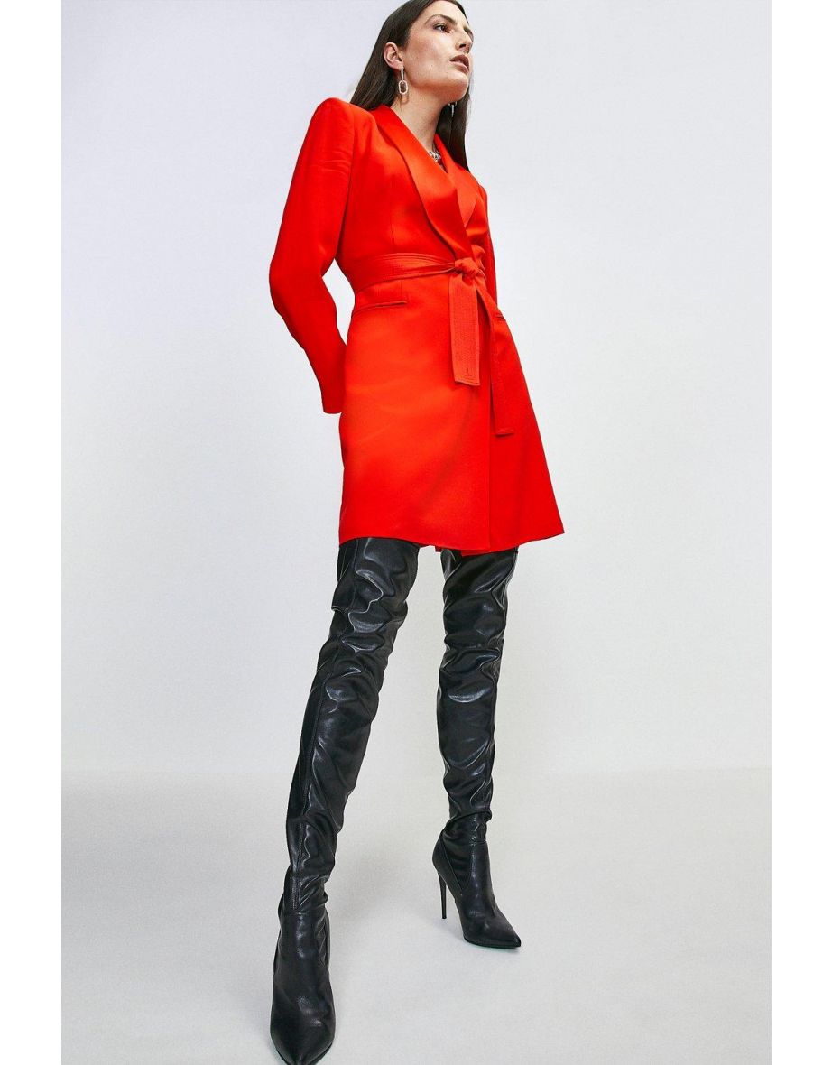 Petite  Tuxedo Wrap Dress
