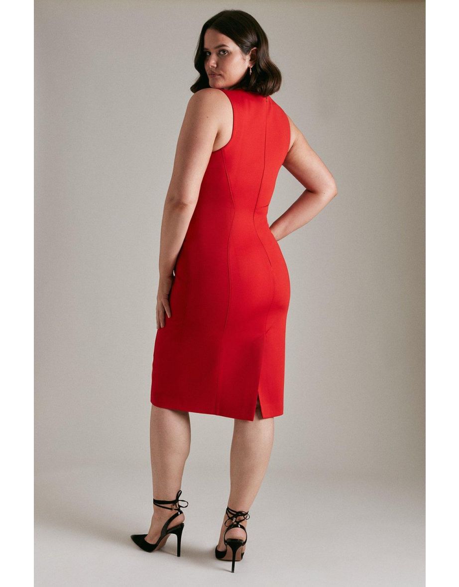 Curve Italian Structured Jersey Zip Dress - 2