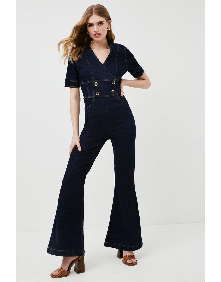 Karen millen 2024 denim jumpsuit