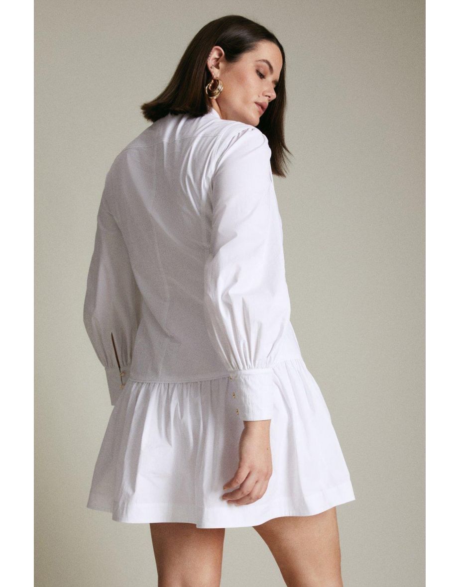 Lydia Millen Curve Poplin Corset Detail Woven Shirt Dress - 2