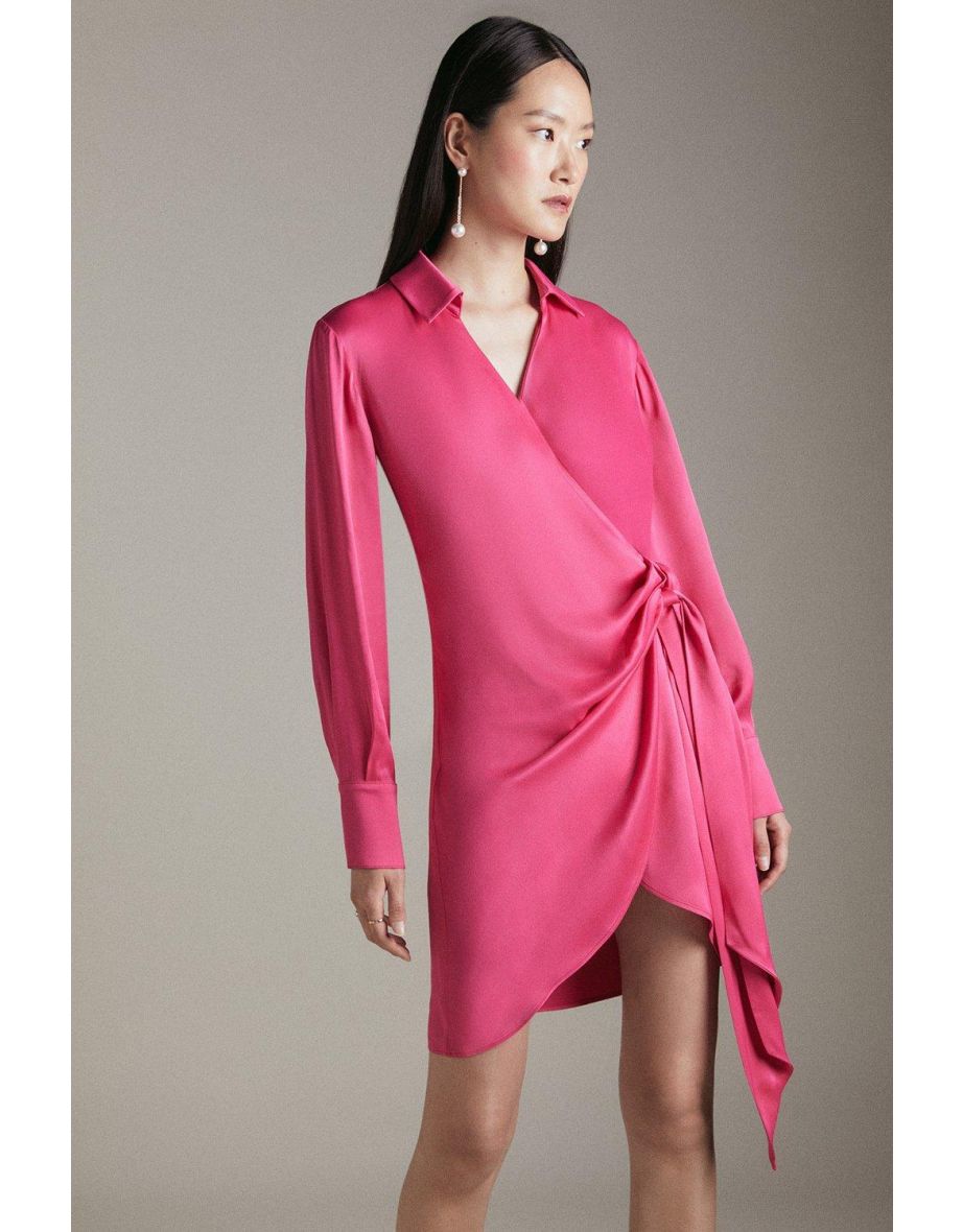 Karen millen wrap shirt 2024 dress