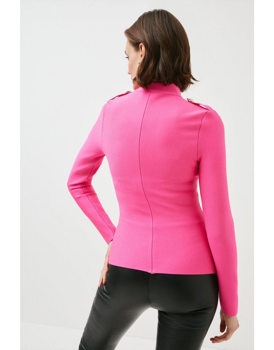 Bandage Knit Long Sleeve Top In Recycled Yarn - 2