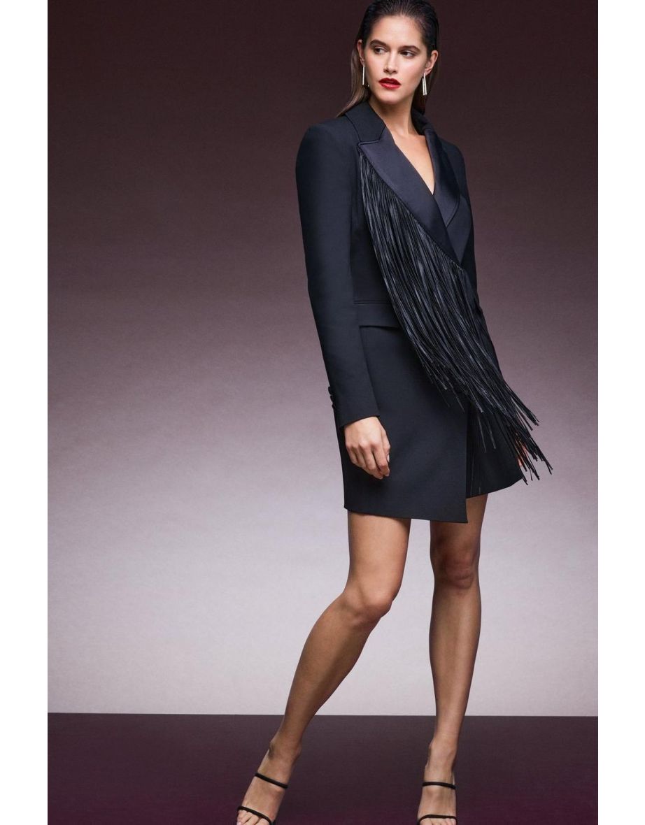 Fringe sale blazer dress