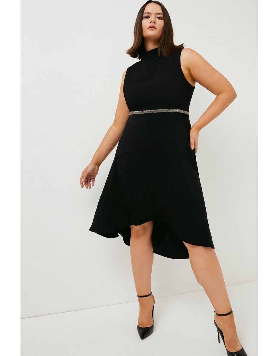 Curve Soft Tailored Embellished  Dress