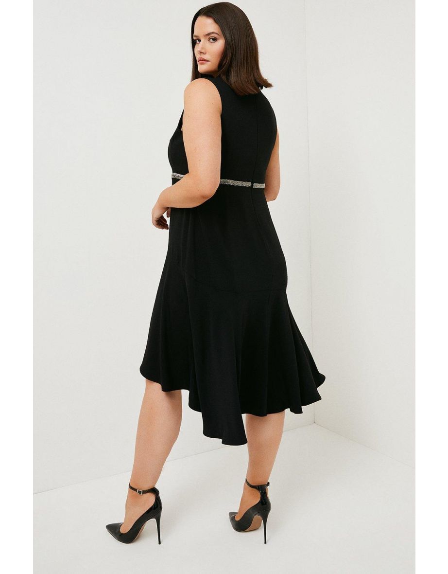 Curve Soft Tailored Embellished  Dress - 2