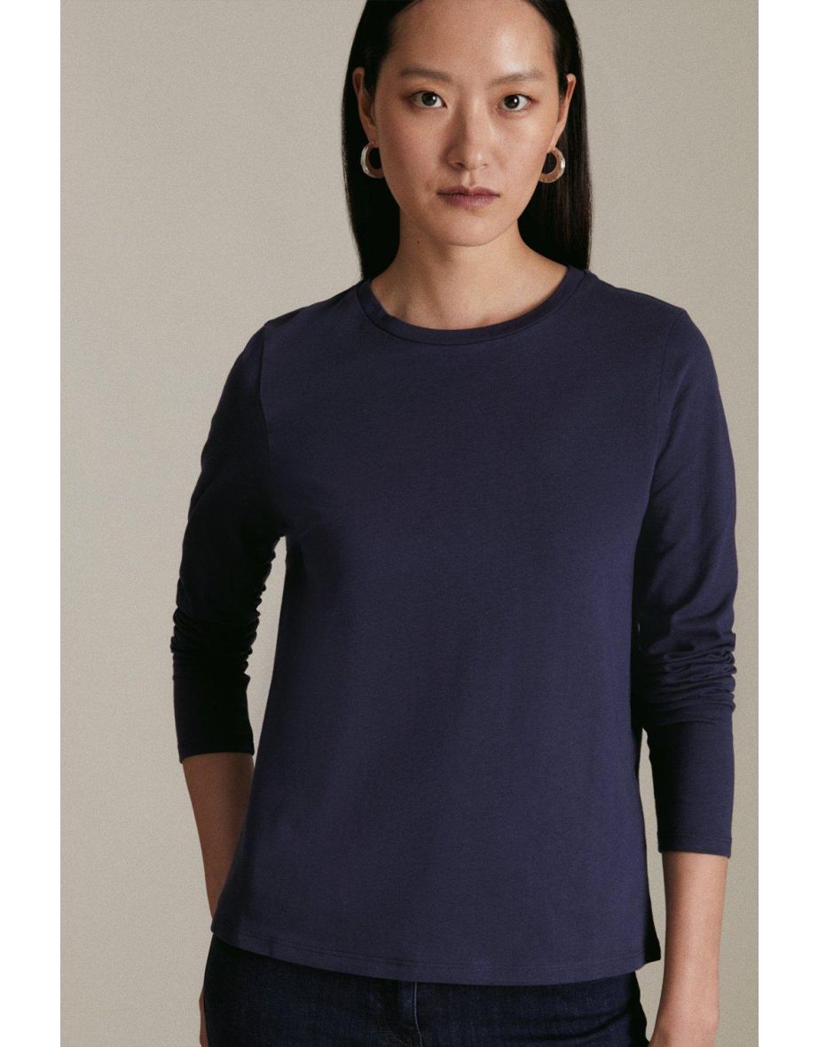 Long Sleeve Jersey Crew Neck Tee