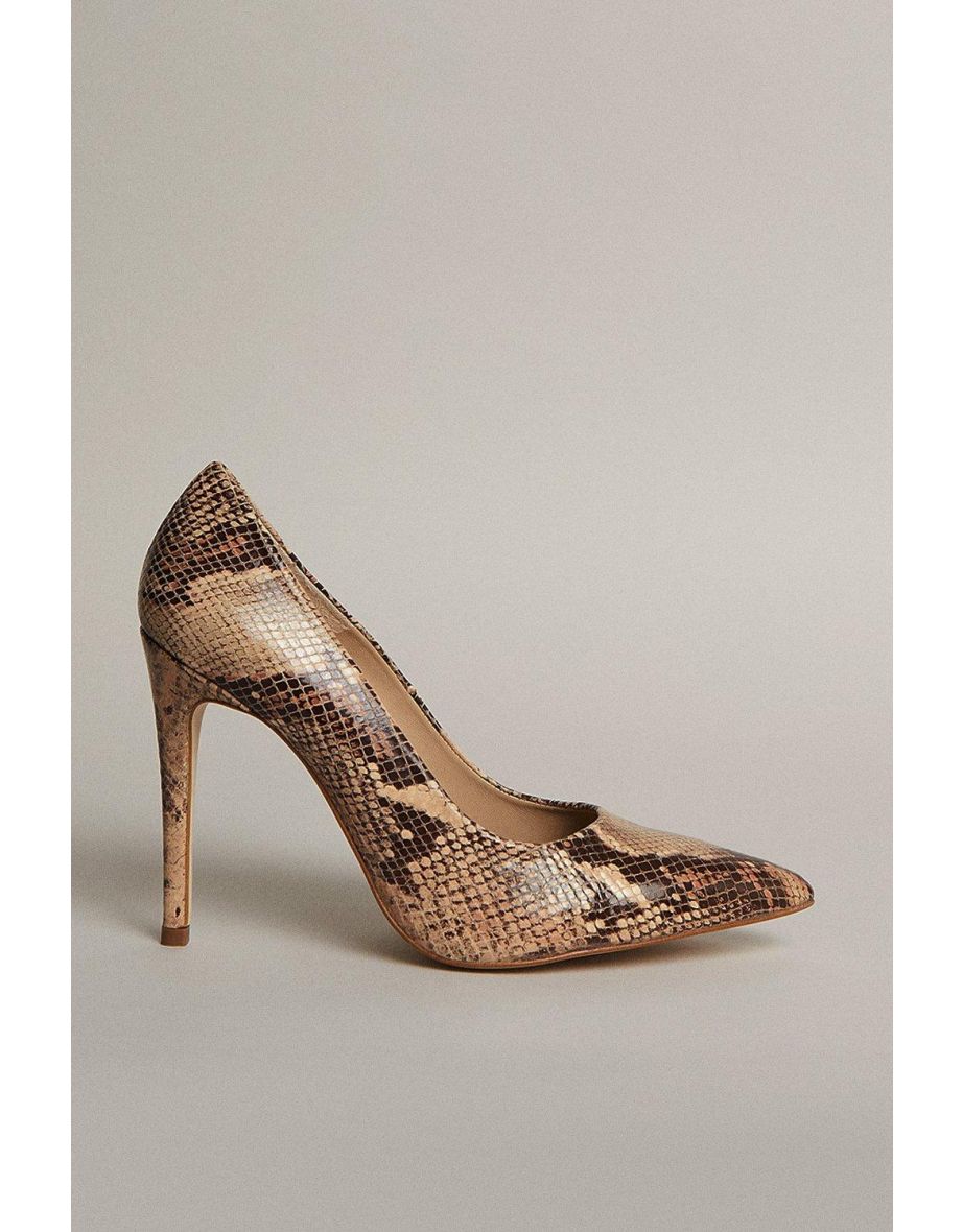 Premium Leather Snake Court Shoe