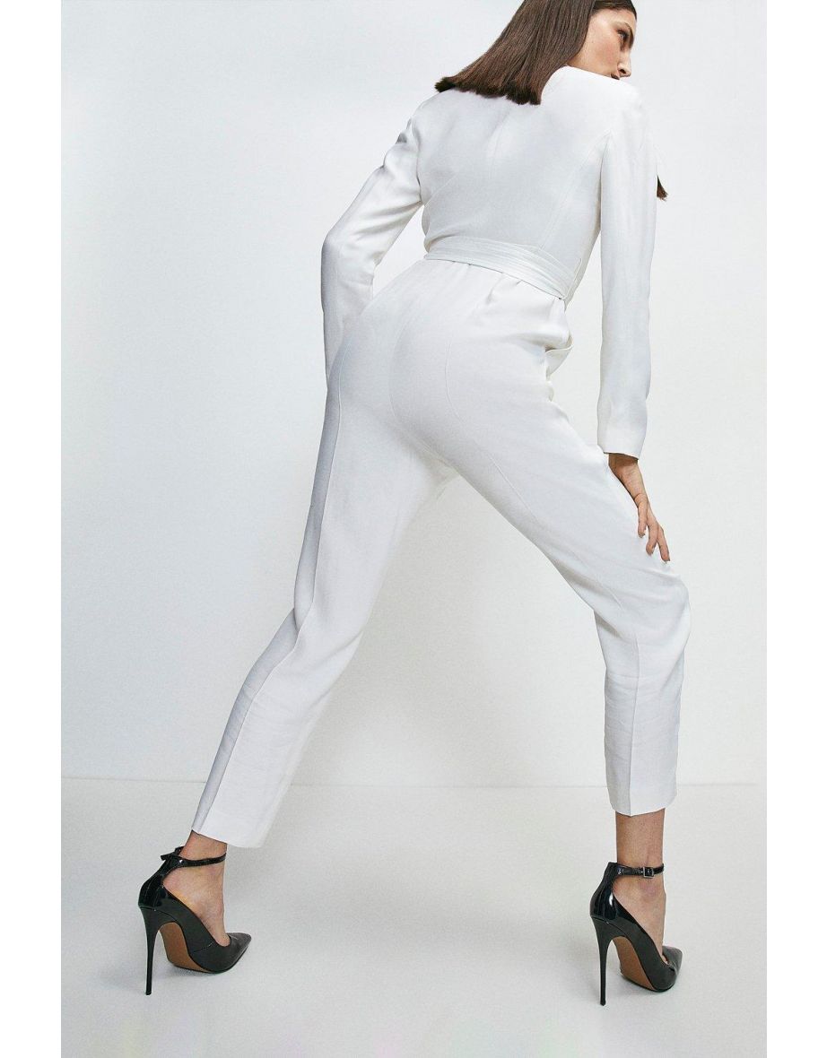 Tuxedo Wrap Jumpsuit - 2