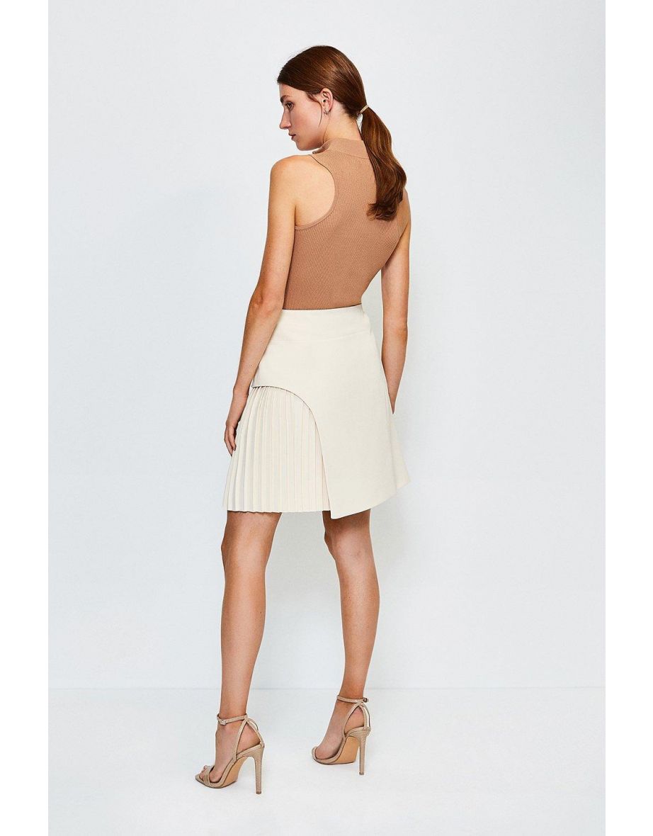 Buckle Detail Pleated Mini Skirt - 2