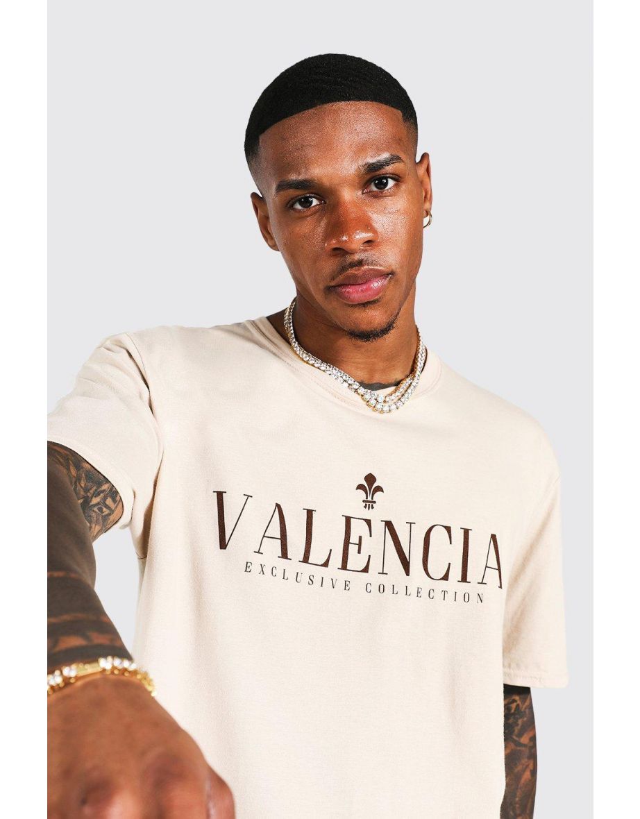 Oversized Valencia Print T-shirt - sand - 2