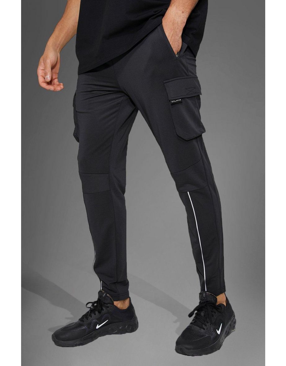 Burton menswear jersey cargo joggers in black hotsell